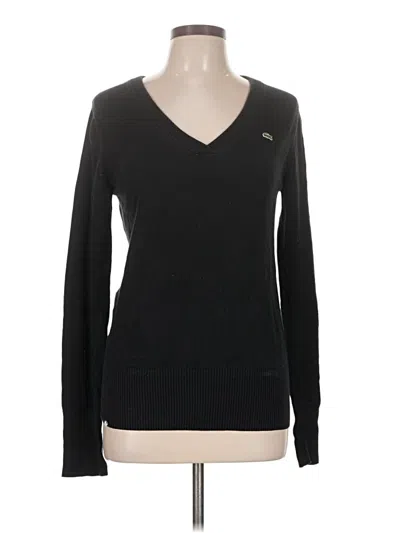 Pre-owned Lacoste Pullover Sweater In Black