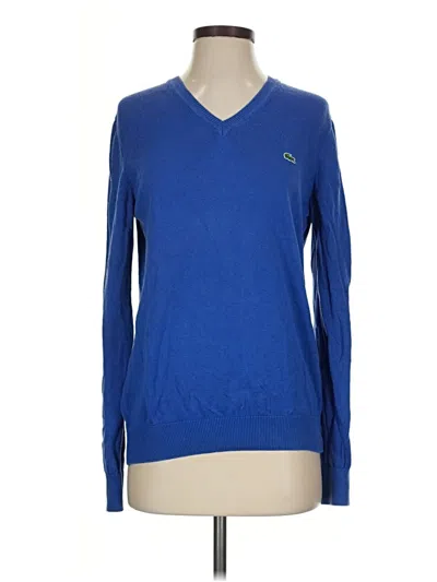 Pre-owned Lacoste Pullover Sweater In Blue
