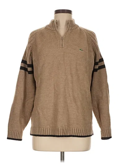 Pre-owned Lacoste Pullover Sweater In Brown