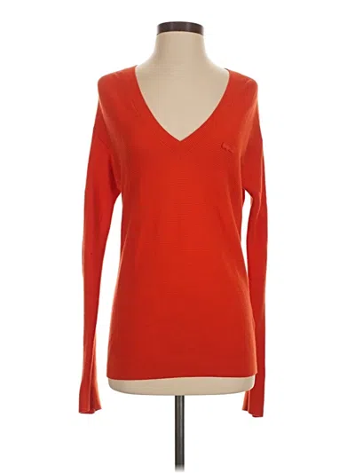 Pre-owned Lacoste Pullover Sweater In Orange