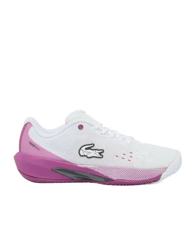 Lacoste Purple Mesh Tennis Shoes In Multi