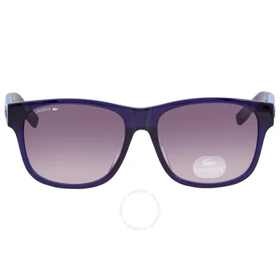 Lacoste Purple Square Men's Sunglasses L835sa 424 56 In Blue