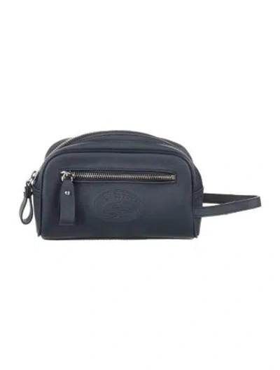 Pre-owned Lacoste Pvc Cosmetic Bag In Blue