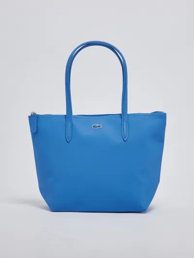 Lacoste Pvc Shopping Bag In Azzurro