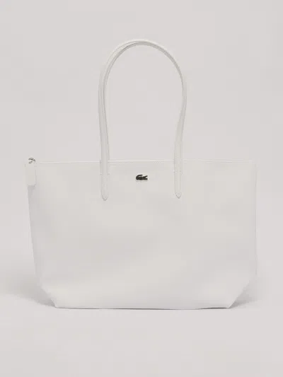 Lacoste Pvc Shopping Bag In Bianco
