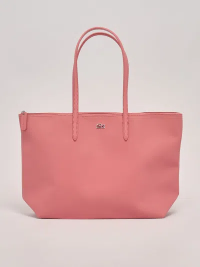 Lacoste Pvc Shopping Bag In Rosa Carico