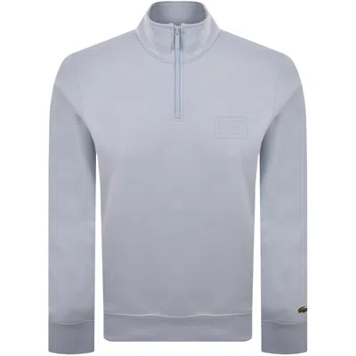 Lacoste Quarter Zip Sweatshirt Light Blue