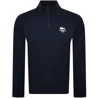 Lacoste Quarter Zip Sweatshirt Navy