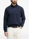 Lacoste Quarter-zip Sweatshirt In Blue