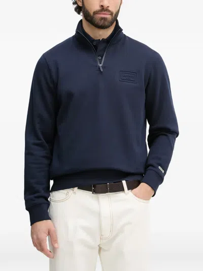 Lacoste Quarter-zip Sweatshirt In Blue