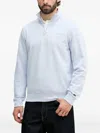 Lacoste Quarter-zip Sweatshirt In Blue