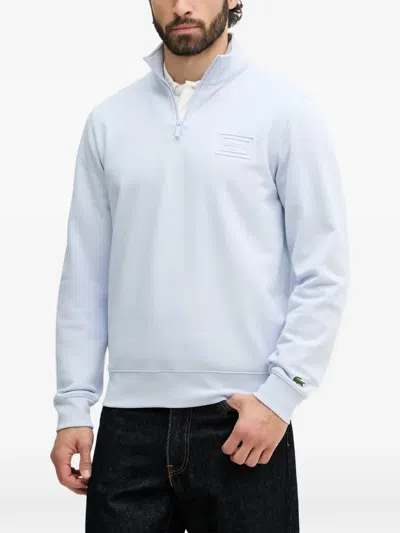 Lacoste Quarter-zip Sweatshirt In Blue