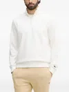 Lacoste Quarter-zip Sweatshirt In White