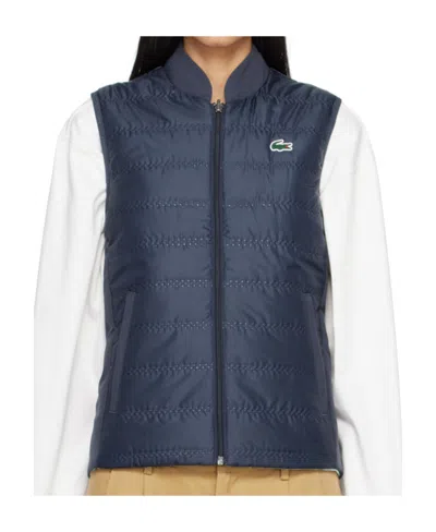 Lacoste Womenâs Sport Reversible Golf Vest - 32 In Blue