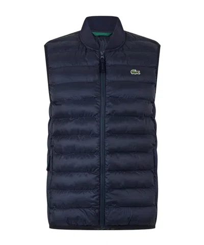 Lacoste Quilted Gilet In Blue