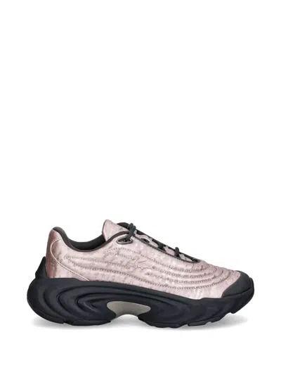 Lacoste Quilted Lace-up Sneakers In Pink