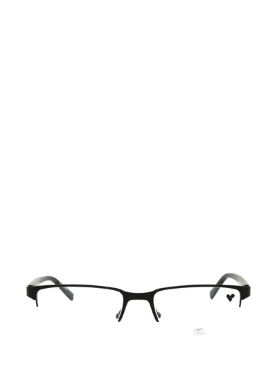 Lacoste Rectangle Semi Rim Eyeglasses In Black