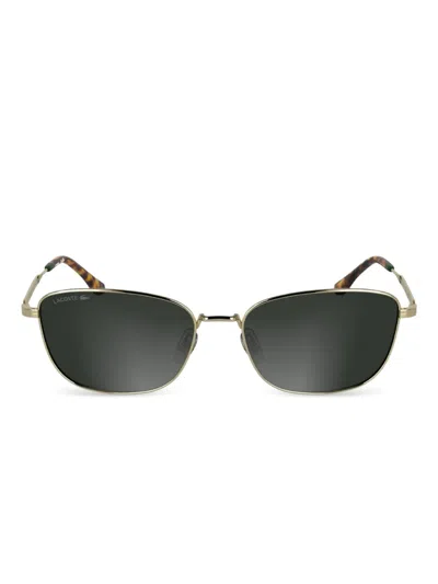 Lacoste Rectangle Sunglasses In Gold