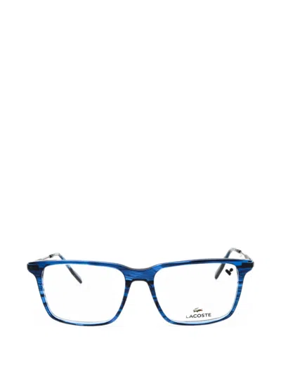 Lacoste Rectangle-frame Glasses In Blue