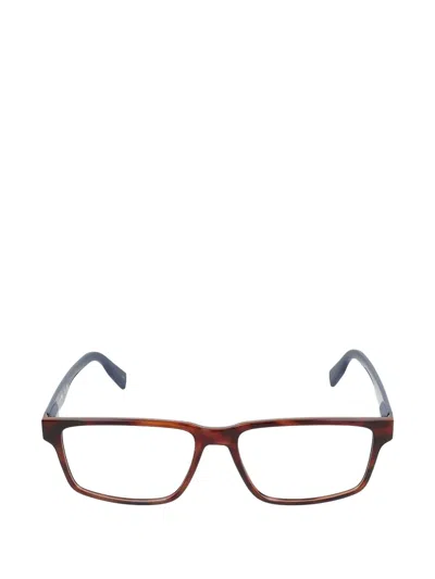 Lacoste Rectangle-frame Glasses In Brown