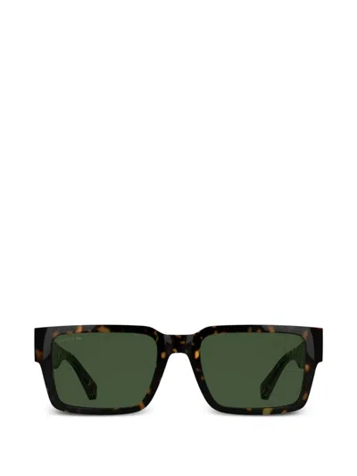 Lacoste Rectangle-frame Sunglasses In Brown