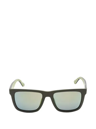 Lacoste Rectangle-frame Sunglasses In Green