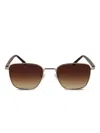 Lacoste Rectangular-frame Sunglasses In Brown