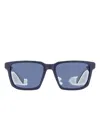 Lacoste Rectangular High-bridge Sunglasses In Blue
