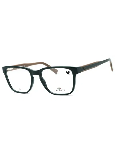 Lacoste Rectangular Men's Eyeglasses - Model L2935 In 301 - Green/clear Demo Lens