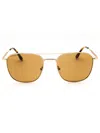 Lacoste Rectangular Metal Unisex Sunglasses In Brown