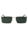 Lacoste Rectangular Sunglasses L279 S 42 In Silver