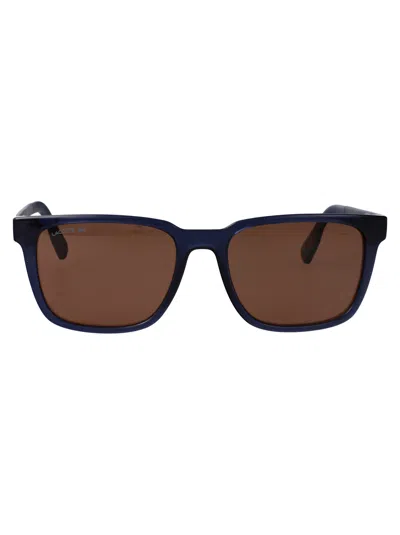 Lacoste Rectangular Sunglasses L6077 S 410 In Pattern