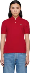 Lacoste Classic Fit L.12.12 Original Pique Polo Shirt In 240 Red