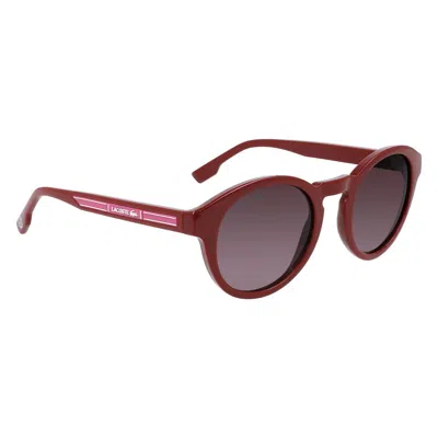 Lacoste Red Injected Sunglasses In Brown