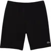 Lacoste Regular Fit Cotton Blend Sweat Shorts In Black