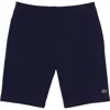 Lacoste Regular Fit Cotton Blend Sweat Shorts In Blue