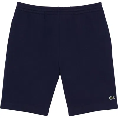 Lacoste Regular Fit Cotton Blend Sweat Shorts In Blue