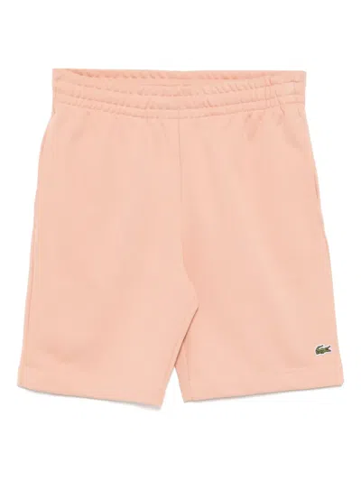 Lacoste Regular Fit Fleece Shorts In Pink