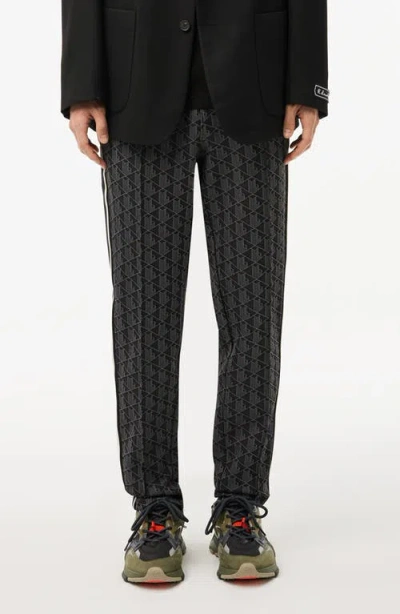 Lacoste Regular Fit Geo Print Track Trousers In Black