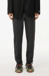 Lacoste Vintage Fit Full Zip Track Pants In Black/graphite