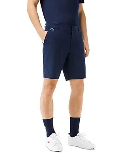 Lacoste Regular Fit Performance Golf Bermuda Shorts In Marine