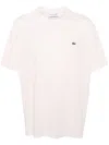 Lacoste Regular Fit Pima Cotton Crewneck T-shirt In Pink