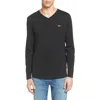 Lacoste Regular Fit Long Sleeve T-shirt In Black