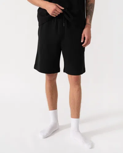 Lacoste Regular Fit Mens Fleece Shorts In Black
