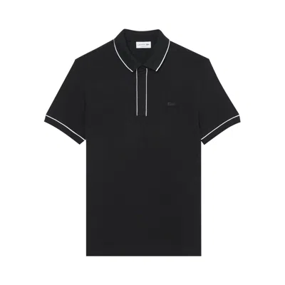 Pre-owned Lacoste Regular Fit Paris Stretch Piqué Polo Shirt 'black' | Men's Size 4