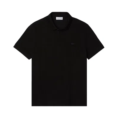 Pre-owned Lacoste Regular Fit Paris Stretch Piqué Polo Shirt 'black' | Men's Size 5