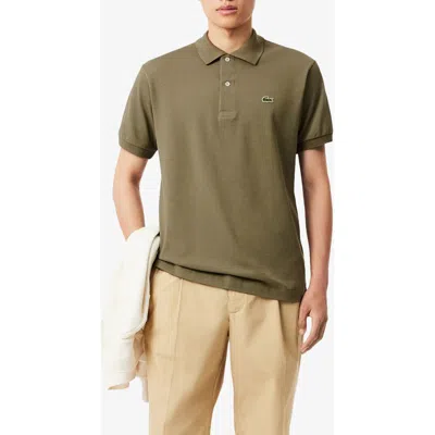 Lacoste Regular Fit Piqué Polo In Brown
