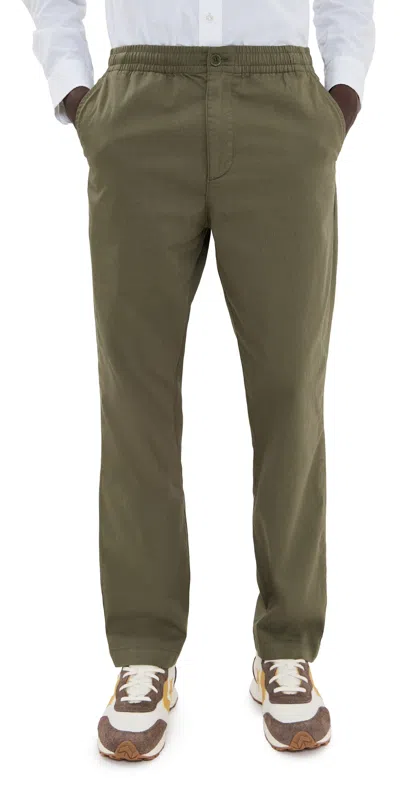 Lacoste Regular Fit Pull On Chinos Olive In Green