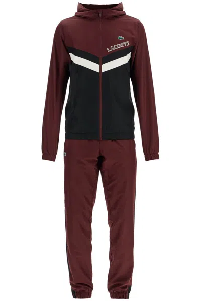 Lacoste Regular Fit Sports Tracksuit In Black