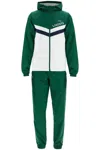 Lacoste Rip Stop Checked Sweatshirt And Joggers Set In Green